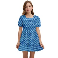 Blue Denim  Kids  Short Sleeve Dolly Dress by ConteMonfrey