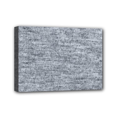 Gray Vintage Denim Like Mini Canvas 7  X 5  (stretched) by ConteMonfrey