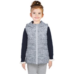 Gray Vintage Denim Like Kids  Hooded Puffer Vest by ConteMonfrey