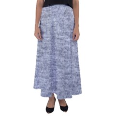 Gray Vintage Denim Like Flared Maxi Skirt