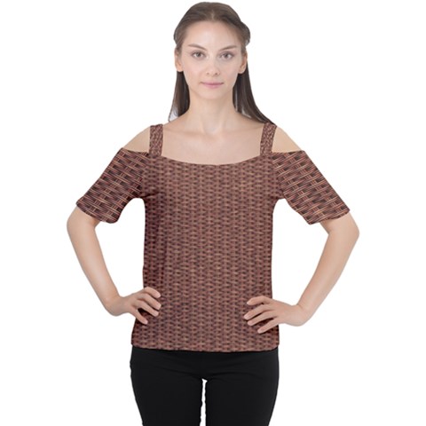 Terracotta Straw - Country Side  Cutout Shoulder Tee by ConteMonfrey