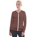 Terracotta Straw - Country Side  Velvet Zip Up Jacket View1