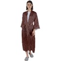 Terracotta Straw - Country Side  Maxi Satin Kimono View1