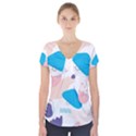 Hand-drawn-abstract-organic-shapes-background Short Sleeve Front Detail Top View1