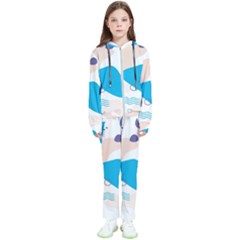 Hand-drawn-abstract-organic-shapes-background Kids  Tracksuit by Wegoenart