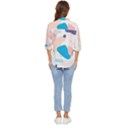 Hand-drawn-abstract-organic-shapes-background Women s Quarter Sleeve Pocket Shirt View4