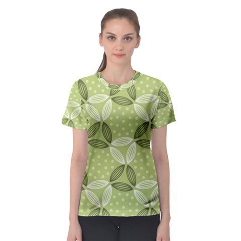 Pattern Green Women s Sport Mesh Tee by designsbymallika