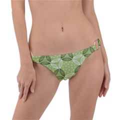 Pattern Green Ring Detail Bikini Bottom by designsbymallika