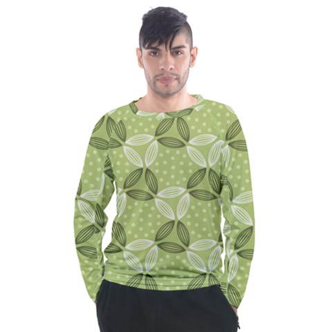 Pattern Green Men s Long Sleeve Raglan Tee by designsbymallika