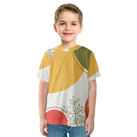 Multi Color Pattern Kids  Sport Mesh Tee by designsbymallika