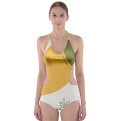 Multi Color Pattern Cut-out One Piece Swimsuit by designsbymallika