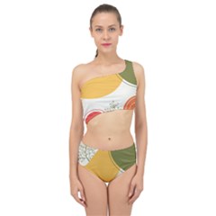 Multi Color Pattern Spliced Up Two Piece Swimsuit by designsbymallika