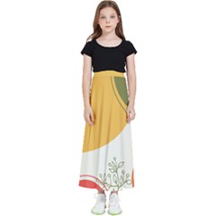 Multi Color Pattern Kids  Flared Maxi Skirt by designsbymallika