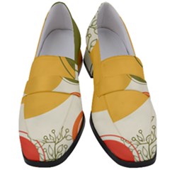 Multi Color Pattern Women s Chunky Heel Loafers by designsbymallika