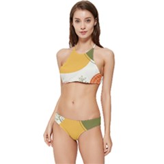 Multi Color Pattern Banded Triangle Bikini Set by designsbymallika