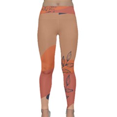 Orange Pattern Classic Yoga Leggings by designsbymallika