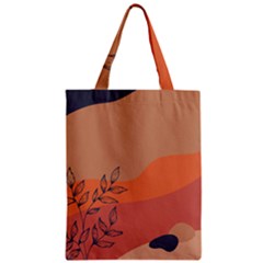 Orange Pattern Zipper Classic Tote Bag by designsbymallika