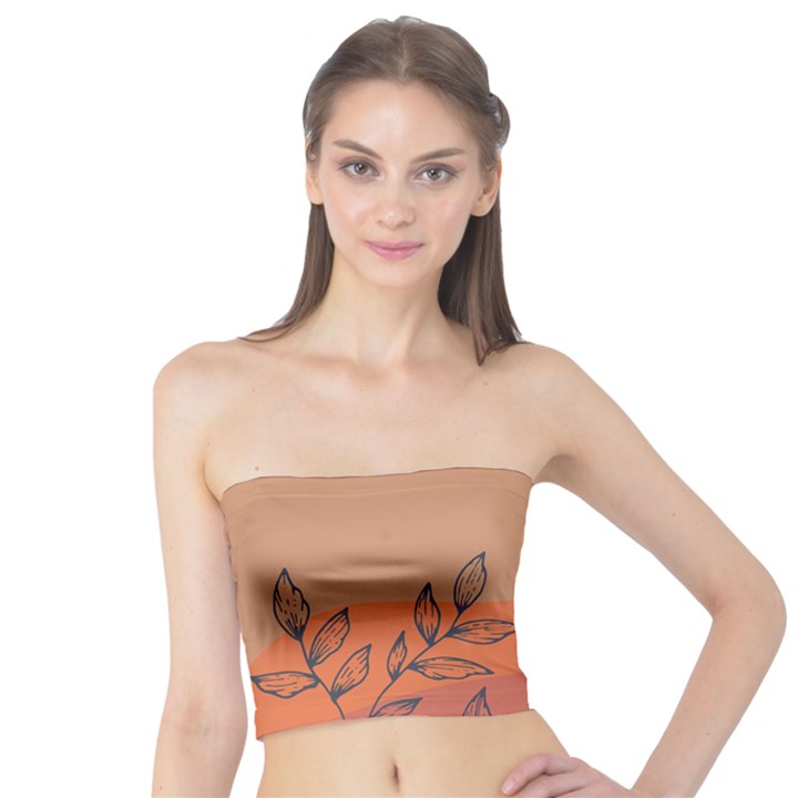 ORANGE PATTERN Tube Top