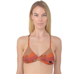 Orange Pattern Reversible Tri Bikini Top by designsbymallika