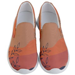 Orange Pattern Men s Lightweight Slip Ons by designsbymallika