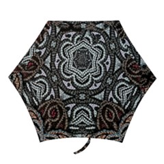 Autumn Patterns Mini Folding Umbrellas by kaleidomarblingart