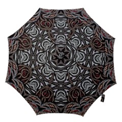 Autumn Patterns Hook Handle Umbrellas (medium) by kaleidomarblingart