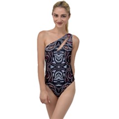 Autumn Patterns To One Side Swimsuit by kaleidomarblingart