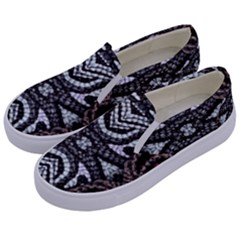 Autumn Patterns Kids  Canvas Slip Ons by kaleidomarblingart