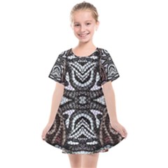 Autumn Patterns Kids  Smock Dress by kaleidomarblingart