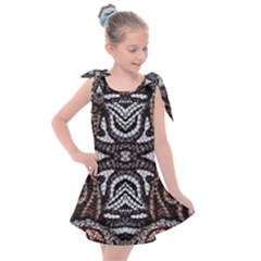 Autumn Patterns Kids  Tie Up Tunic Dress by kaleidomarblingart