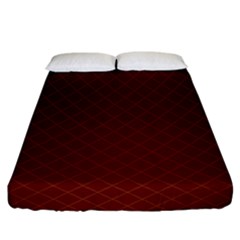 Diagonal Dark Red Small Plaids Geometric  Fitted Sheet (california King Size) by ConteMonfrey