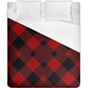 Red Diagonal Plaid Big Duvet Cover (California King Size) View1