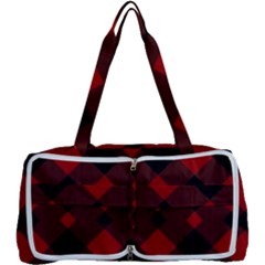 Red Diagonal Plaid Big Multi Function Bag by ConteMonfrey