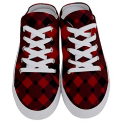 Red Diagonal Plaid Big Half Slippers by ConteMonfrey