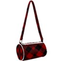 Red Diagonal Plaid Big Mini Cylinder Bag View2