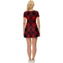 Red Diagonal Plaid Big Women s Sports Wear Set View4