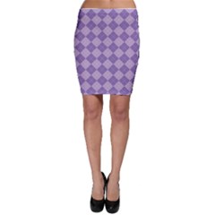 Diagonal Comfort Purple Plaids Bodycon Skirt by ConteMonfrey