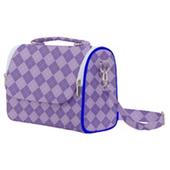 Diagonal Comfort Purple Plaids Satchel Shoulder Bag by ConteMonfrey