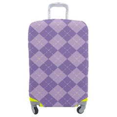 Diagonal Comfort Purple Plaids Luggage Cover (medium) by ConteMonfrey