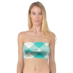 Diagonal Blue Torquoise Bandeau Top by ConteMonfrey