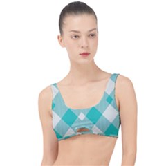 Diagonal Blue Torquoise The Little Details Bikini Top by ConteMonfrey