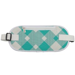 Diagonal Blue Torquoise Rounded Waist Pouch by ConteMonfrey