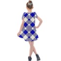 Blue Diagonal Plaids  Kids  Tie Up Tunic Dress View2