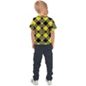 Yellow diagonal Plaids Kids  Sports Tee View2