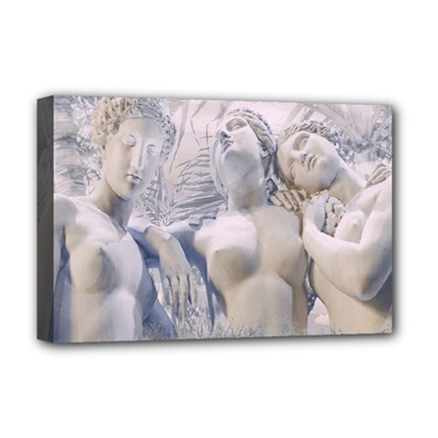 Three Graces Collage Artwork Deluxe Canvas 18  X 12  (stretched) by dflcprintsclothing