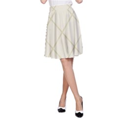 Discreet Cream Plaids A-line Skirt by ConteMonfrey