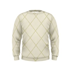 Discreet Cream Plaids Kids  Sweatshirt by ConteMonfrey