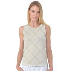 Discreet Cream Plaids Women s Basketball Tank Top by ConteMonfrey