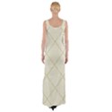 Discreet Cream Plaids Thigh Split Maxi Dress View2