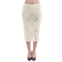 Discreet Cream Plaids Midi Pencil Skirt by ConteMonfrey